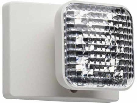 Single Head Low-Voltage Remote LED Emergency Light, White For Discount