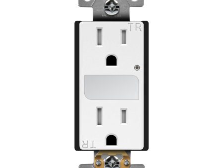 15 Amp Duplex Tamper-Resistant Receptacle with Guide Light, White Online Hot Sale