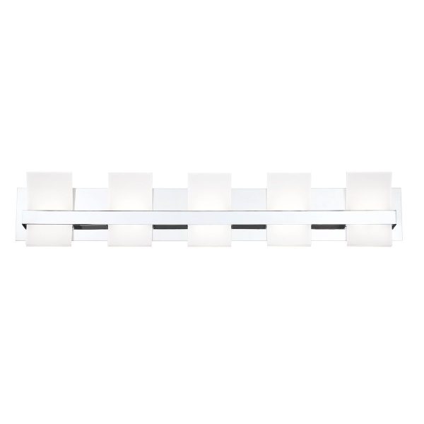 Cambridge 36 in. 5 Lights LED Vanity Light Chrome finish Online Hot Sale