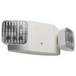 LED Emergency Light, 0.8 Watts, 2 Square Light Heads, 120-277V, White Fashion