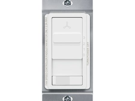 3-Speed Slide Fan Control and Light Switch, Single Pole, White For Cheap