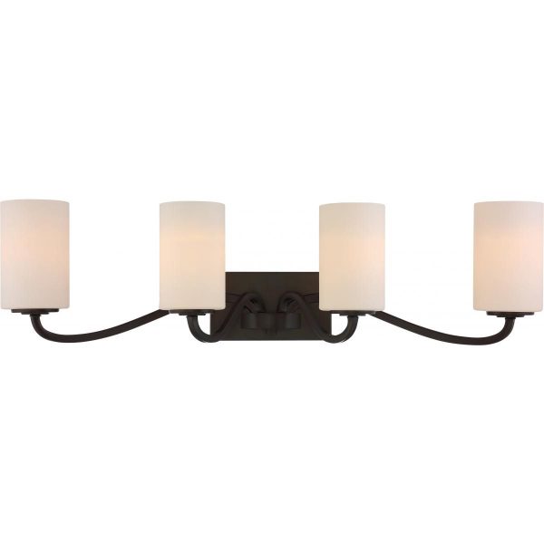 Willow 34 in. 4 Lights Vanity Light Bronze Finish For Discount