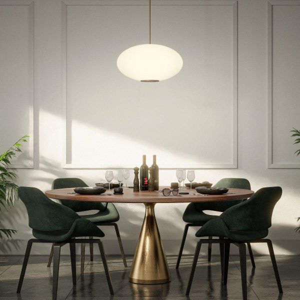 Illusion 22 in. LED Pendant Light 3000K Brass finish Online now