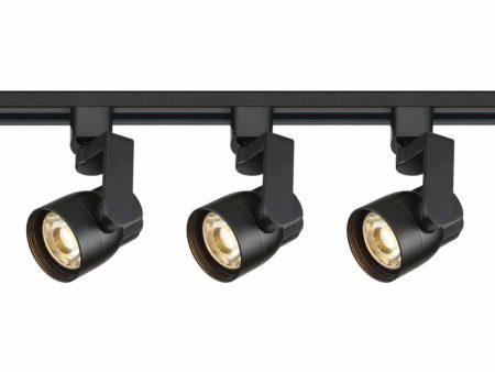 4ft 3 Lights Angle Arm LED Track Kit 36W 3000 Lumens 3000K, Halo, 36°, Black Discount