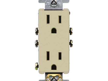 15 Amp Duplex Outlet, Ivory Sale