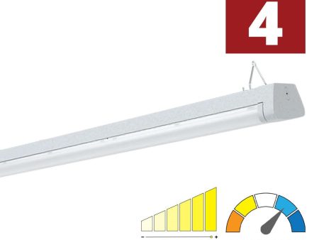 4ft LED Wrap Light, 6100  Lumens, 35K|40K|50K, Surface or Suspended Mount, 120-277V Sale