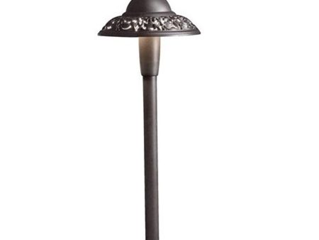 2W 168 Lumens LED Pierced Dome Path Light 2700K Textured Architectural Bronze Fashion