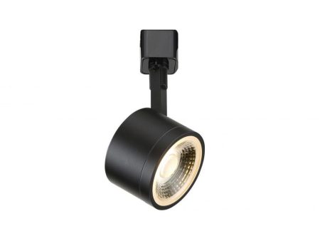 Round LED Track Head, 1000 Lumens, 12W, 3000K, Halo, 36° Beam Angle, Black Fashion