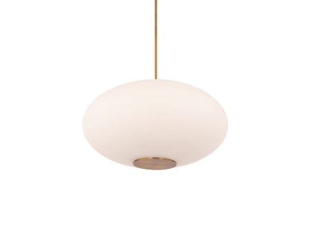 Illusion 22 in. LED Pendant Light 2700K Brass finish Hot on Sale