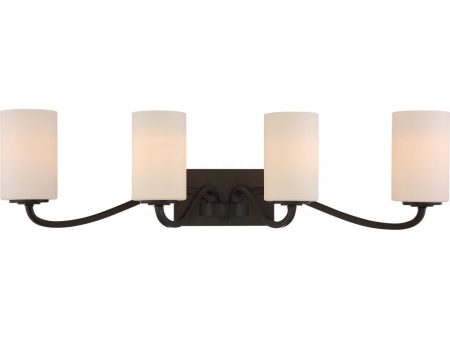 Willow 34 in. 4 Lights Vanity Light Bronze Finish For Discount