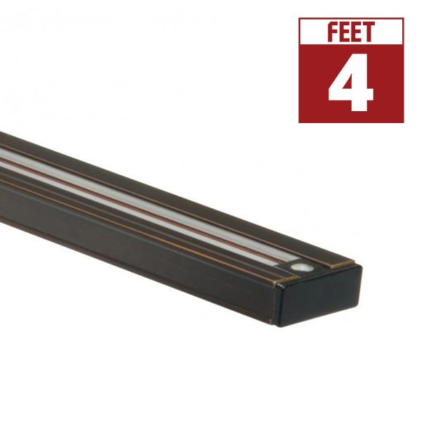 4 Ft. Track Rail One Circuit, Halo, Russet Bronze Finish For Cheap