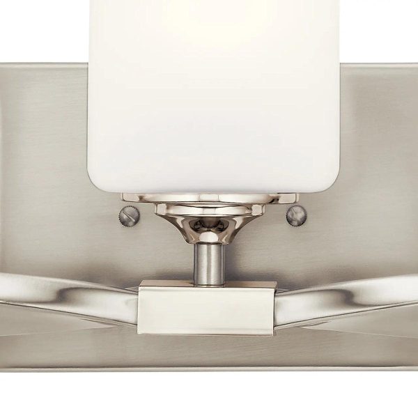 Marette 23 In 3-Lights Bathroom Vanity Light With Satin Etched Cased Opal Glass, Brushed Nickel Finish For Discount