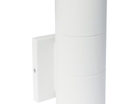 12 In 1 Light LED Outdoor Cylinder Wall Light White Finish Online