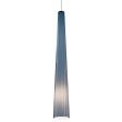 Zenith 4 in. Halogen Pendant Light MP Steel Blue Glass Nickel Finish For Discount