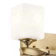 Marette 13 In 2-Lights Bathroom Vanity Light With Satin Etched Cased Opal Glass, Bronze Finish For Discount