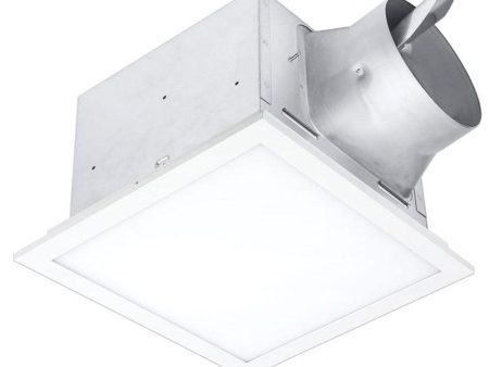 Delta BreezSignature Adjustable 80-110 CFM Bathroom Exhaust Fan With Edge-Lit Dimmable LED Light, Adjustable Color Temperature For Discount