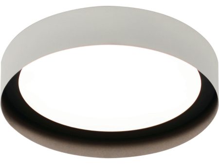 Reveal 12 in. LED Flush Mount Light 120V White & Black Finish Cheap