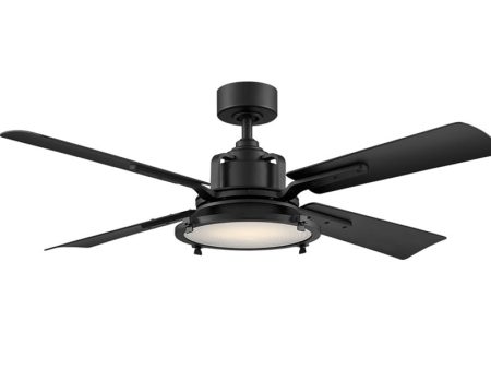 Nautilus 56 Inch Matte Black LED Outdoor Smart Ceiling Fan For Cheap