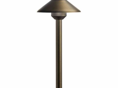 2W 160 Lumens LED Stepped Dome Path Light 3000K Centennial Brass For Cheap