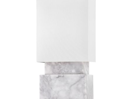 Haight 15 in. Wall Light White Marble finish Supply