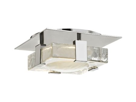 Bourne 8 in. LED Semi-flush Mount Light Polished Nickel finish Supply