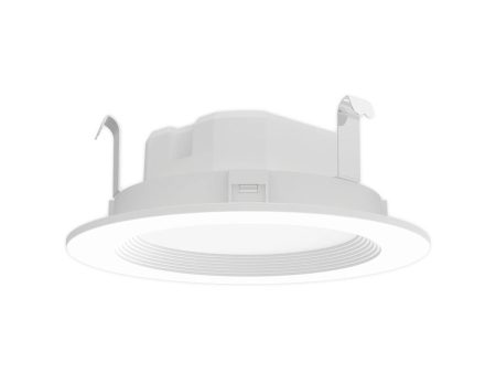 4   Wafer Retrofit LED Can Light, 835 Lumens, Selectable 2700K to 5000K, White Baffle Trim Online Hot Sale