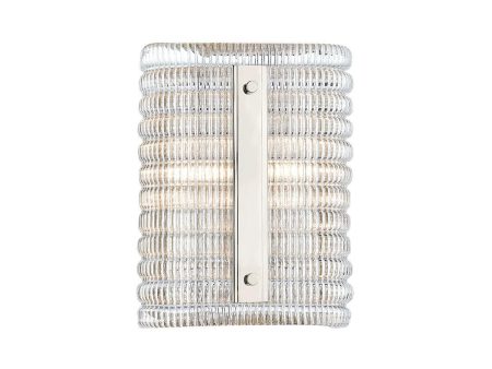 Athens 10 In. 2 Lights Wall Light Polished Nickel Finish Sale