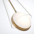 Solari 2 Lights 8 in. LED Pendant Light Gold Finish For Sale