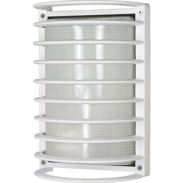 10 In. Outdoor Bulkhead Light White Finish Online Sale