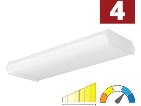 4ft LED Wraparound Light, 30 60W, 8400 Lumens, 35K 40K 50K, 120-347V For Cheap