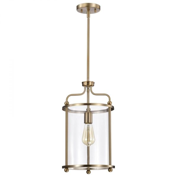 Yorktown 10 in. Pendant Light Brass Finish Hot on Sale