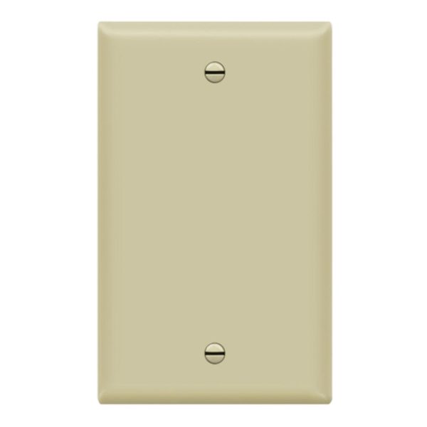 1-Gang Blank Wall Plate Ivory Supply