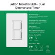 Maestro LED+ Dual Dimmer and Timer Switch, Single Pole, White Sale