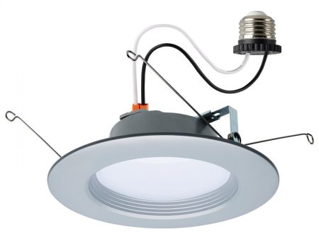 5 6 inch Retrofit LED Can Light, 9 Watts, 800 Lm, Selectable 2700K to 5000K, Nickel Baffle Trim Online