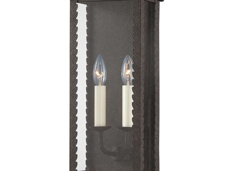 ZUMA 17 in. 2 Lights Outdoor Wall Sconce French iron Finish Cheap