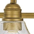 Avery 24 In 3-Lights Bathroom Vanity Light With Clear Fluted Glass, Gold Finish For Discount