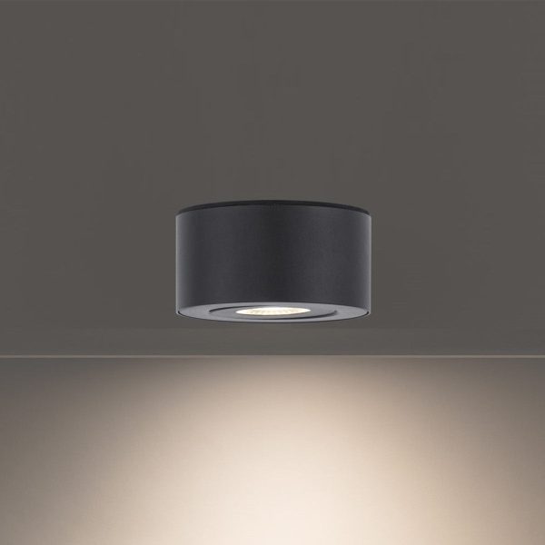 I Spy 5 In. LED Outdoor Flush Mount 4000K Black finish Hot on Sale