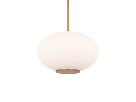 Illusion 16 in. LED Pendant Light 2700K Brass finish Supply