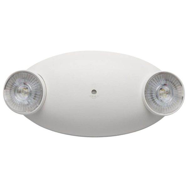 LED Emergency Light, 1 Watts, 2 Round Light Heads, 120-277V, Remote Capable, White Online