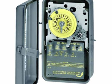 40 Amp 240-Volt 24-Hour Outdoor Mechanical Timer Switch DPST Gray Fashion