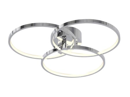 Orion 20 in. LED Semi flush Mount Light Polished Chrome Finish Cheap