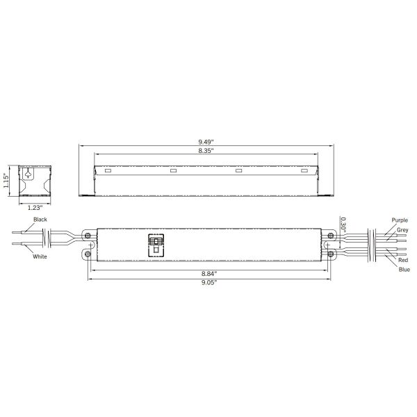 45 Watts LED Driver, Selectable Current 700-850mA, 0-10V Dimming, 120-277V on Sale