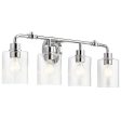 Gunnison 34 In 4-Lights Bathroom Vanity Light, Chrome Finish Cheap