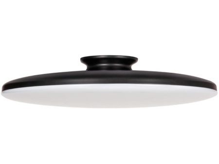 Skye 19 in. LED Semi Flush Mount Light Selectable CCT Black finish Fashion