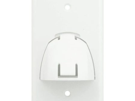 On-Q Hinged Bullnose Wall Plate, Single Gang, White Cheap