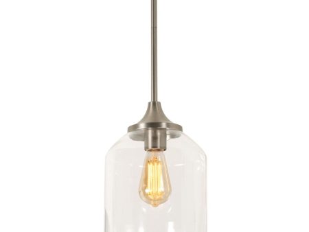 William 8 In. Pendant Light Satin Nickel Finish Discount