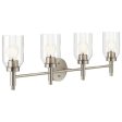 Madden 34 In 4-Lights Bathroom Vanity Light, Brushed Nickel Finish For Cheap