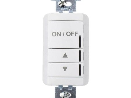 Single Channel Wallpod Switch with On Off and Raise Lower Control White For Discount