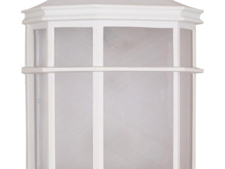 10 In. Outdoor Wall Lantern White finish Discount