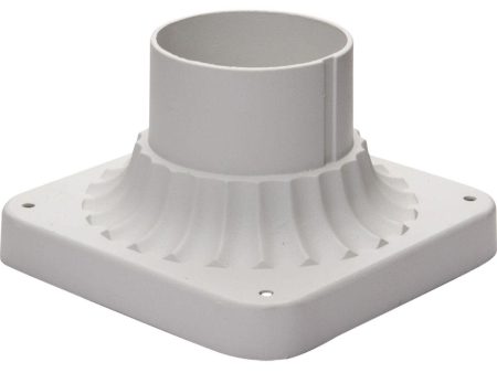 Outdoor Essentials 3.5 in. Aluminum Pier Mount Base White Finish Fashion